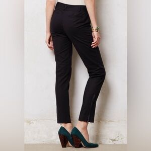 Anthropologie Cartonnier Black Ankle Zip Charlie Trousers